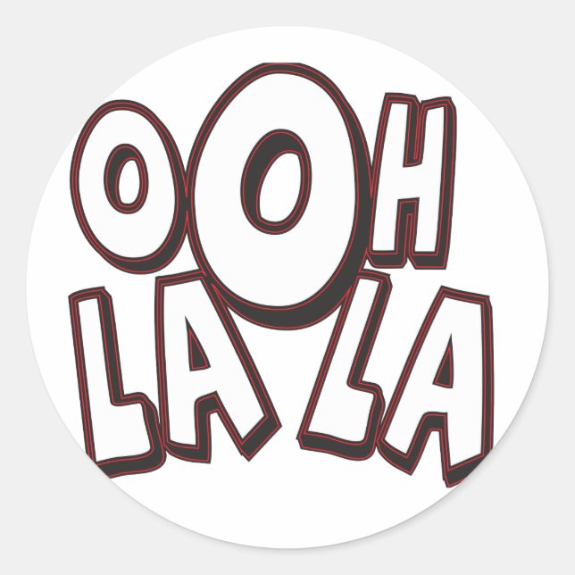 Ooh La La Classic Round Sticker (Front)
