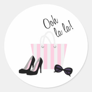 Ooh La La Clothes Classic Round Sticker