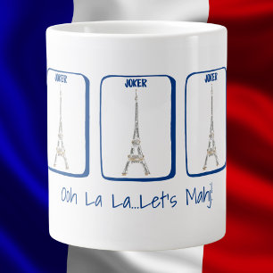 Ooh La La...Let's Mahj! Paris Eiffel Tower Mahjong Large Coffee Mug