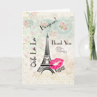 Ooh La La Paris Eiffel Tower Thank You