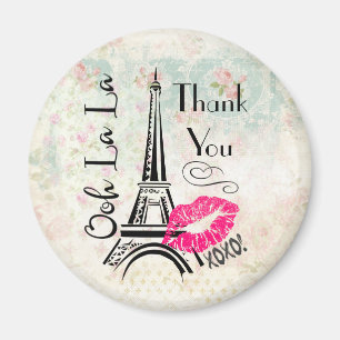 Ooh La La Paris Eiffel Tower Thank You Magnet