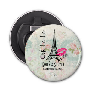 Ooh La La Paris Eiffel Tower Vintage Wedding Bottle Opener