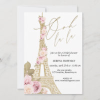 Ooh La La, Paris theme, Bridal Shower,Eiffel Tower