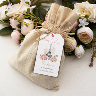 Ooh La La Parisian French Floral Bridal Shower Gift Tags