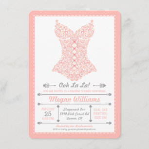 Ooh La La Pink Lingerie Party Invitation