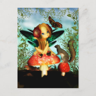 Ooh Pretty Butterfly - Cute Little Fairy Post Card
