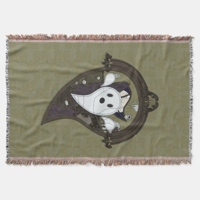 Ooh the Ghost Throw Blanket (Front)