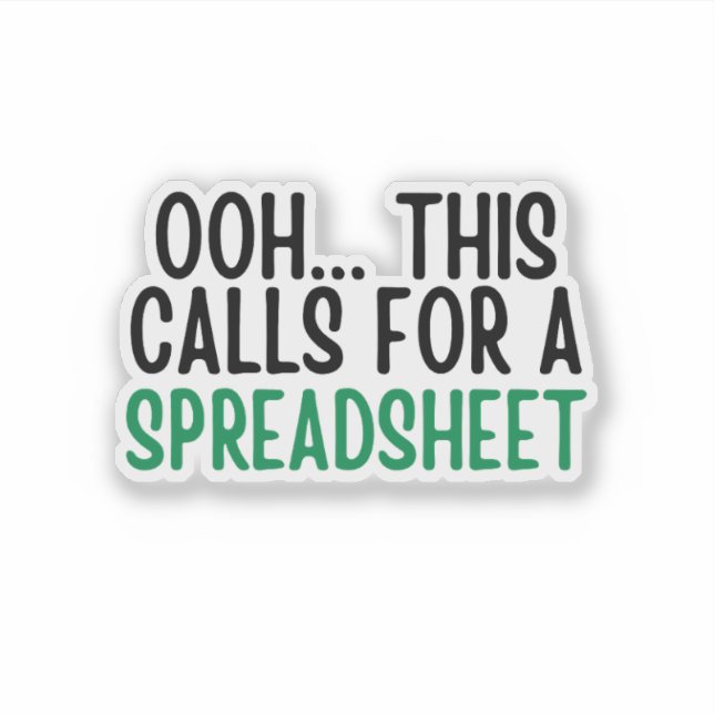Ooh.This Calls For A spreadsheet, Funny Accounting (Front)