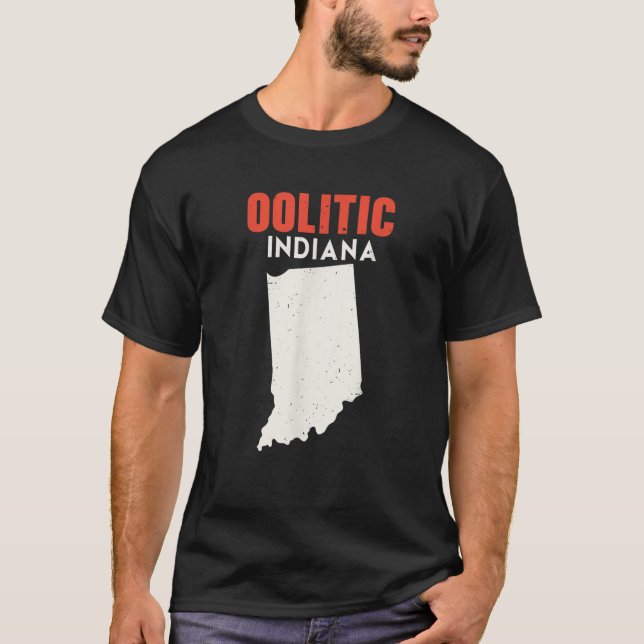Oolitic Indiana USA State America Travel Indianan T-Shirt (Front)
