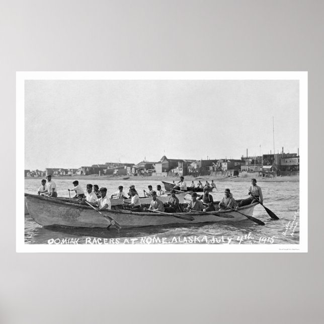 Oomiak Racers Nome, Alaska 1915 Poster (Front)