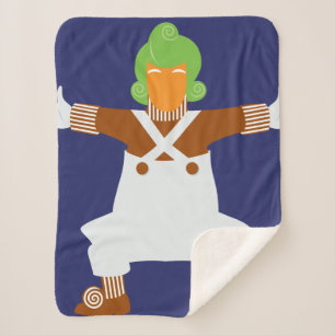 Oompa Loompa Arms Out Sherpa Blanket
