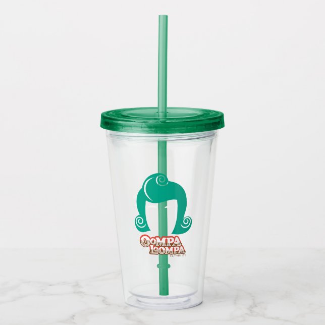 Oompa Loompa Hair Graphic Acrylic Tumbler (Front)
