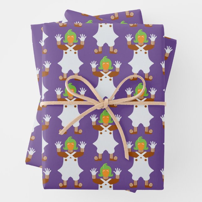 Oompa Loompa Hands Up Wrapping Paper Sheet (In situ)