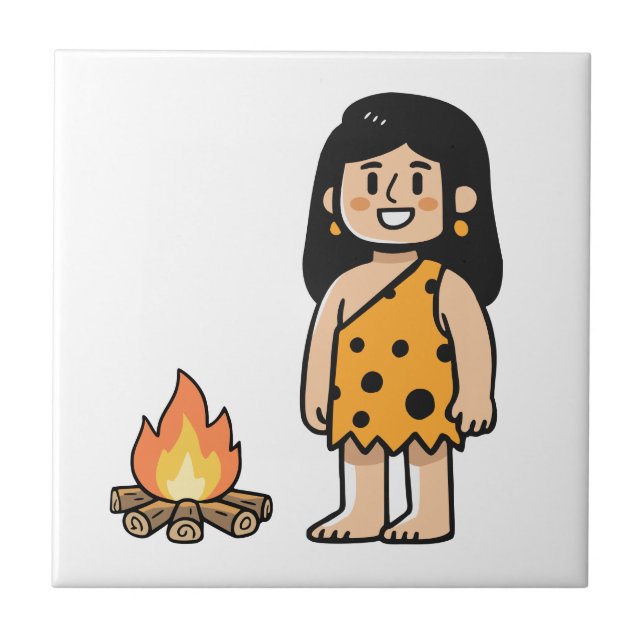Oona Cave woman & Fire Tile (Front)