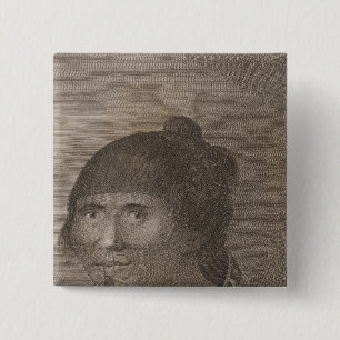 Oonalashka woman, Alaska 15 Cm Square Badge