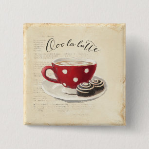 Ooo La Latte 15 Cm Square Badge