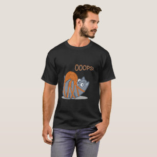OOOPS! Funny Cute Cat Plays With Yarn Ball  T-Shirt