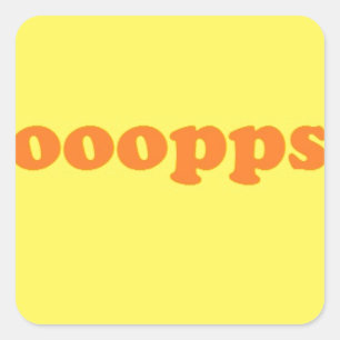 ooops square sticker