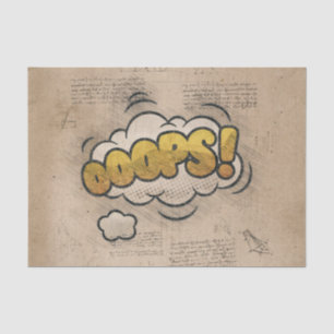 OOOPS! Vintage Comic Book Steampunk Pop Art Tissue Paper