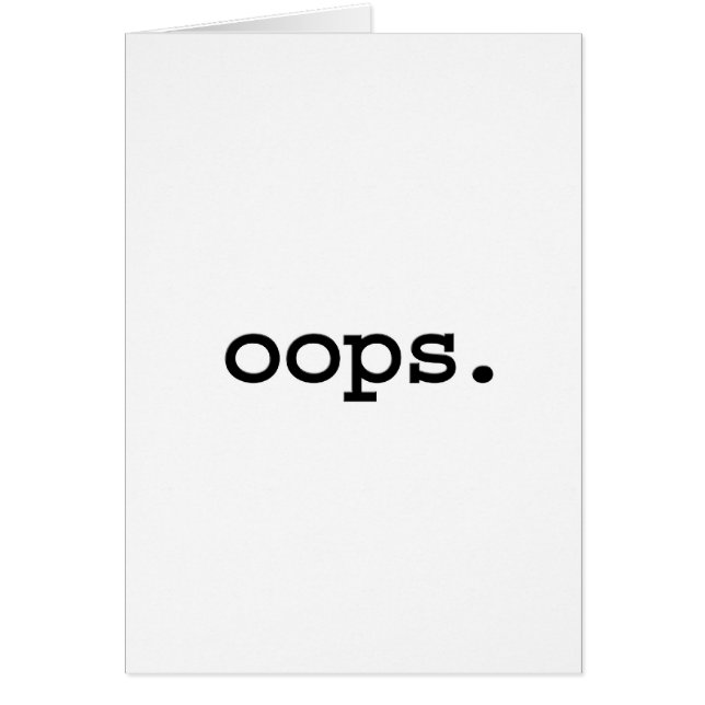 oops. (Front)