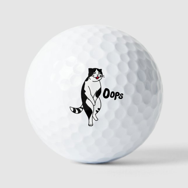 Oops cat golf balls (Front)