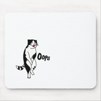 Oops cat mouse mat