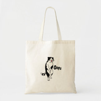 Oops cat tote bag