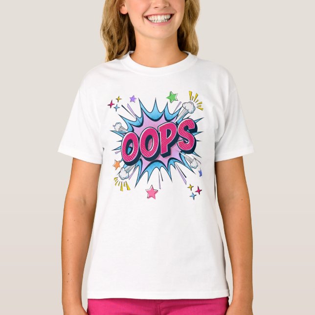 OOPS Comic Burst T-Shirt (Front)