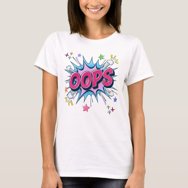 OOPS Comic Burst T-Shirt (Front)