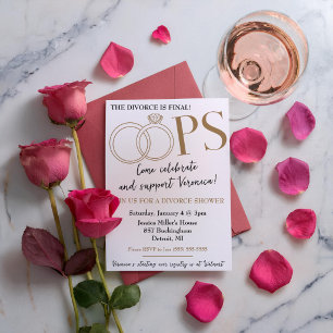 OOPS! Divorce Shower Party Invitation