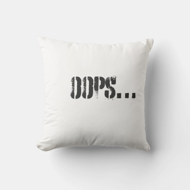 Oops… Funny Minimalist T-Shirt  Cushion (Front)