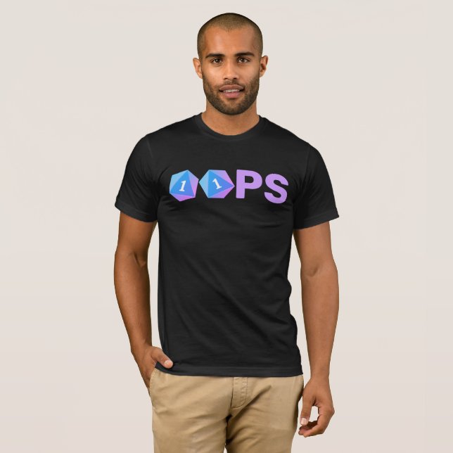 Oops Gaming Dice T-Shirt (Front Full)