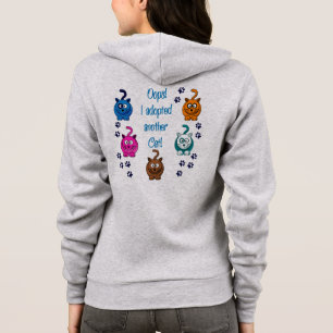 Oops! I Adopted Another Cat! Fleece Hoodie