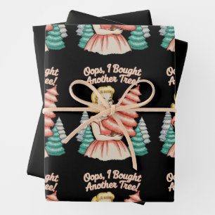 Oops I Bought Another Tree Funny Xmas Christmas Wrapping Paper Sheet