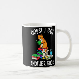 Oops i got another book funny cat reader  coffee mug