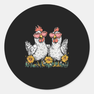 Oops I Got Another Chicken, Funny Farm Animal Classic Round Sticker