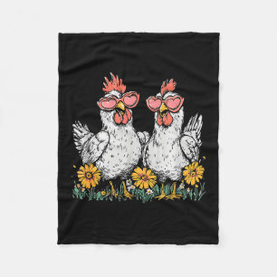 Oops I Got Another Chicken, Funny Farm Animal  Fleece Blanket
