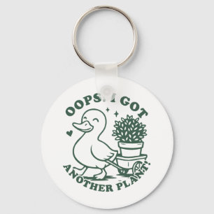Oops! I got another plant! funny duck Key Ring