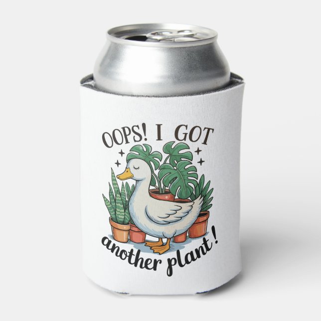 Oops I Got Another Plant Goose Funny Gardening Can Cooler (Can Front)