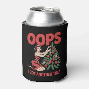 Oops I Got Another Tree Christmas Ornaments Retro Can Cooler