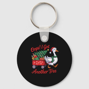 Oops! I Got Another Tree Goose Christmas Tree Key Ring