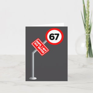 Oops I Hit Six Seven 6 7 Meme Funny Brainrot Inter Card