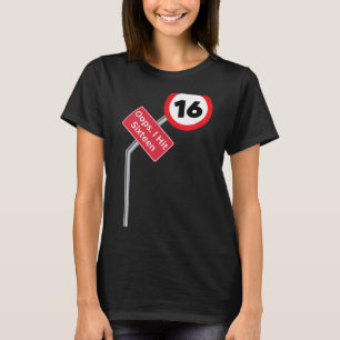 Oops I Hit Sixteen Funny 16th Birthday Boy Girl Ne T-Shirt