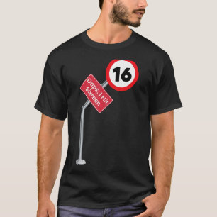 Oops I Hit Sixteen Funny 16th Birthday Boy Girl Ne T-Shirt