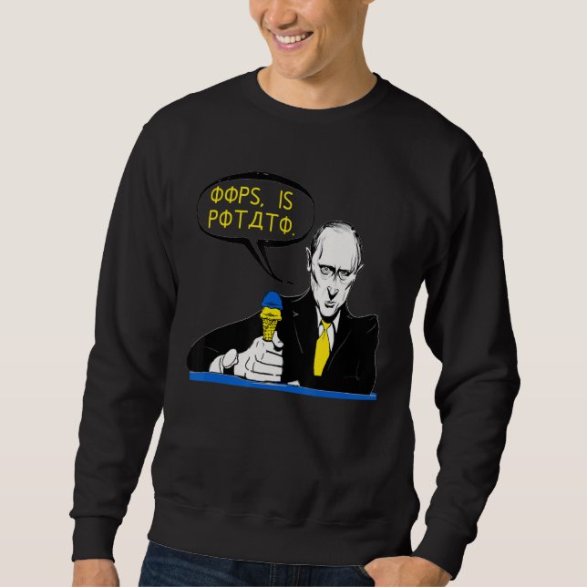 Oops Is Potato Joke Blue And Yellow Ice Cream Sweatshirt (Front)