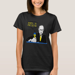 Oops Is Potato Joke Blue And Yellow Ice Cream T-Shirt