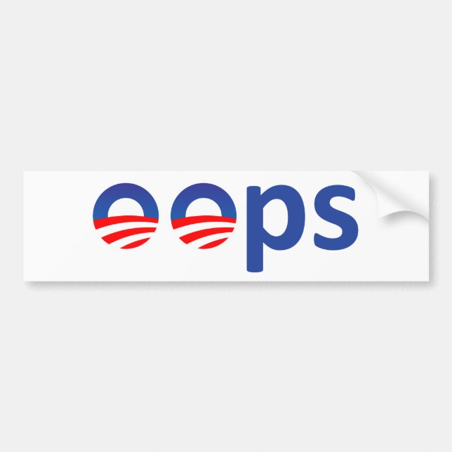 Oops! Obama Bumper Sticker (Front)