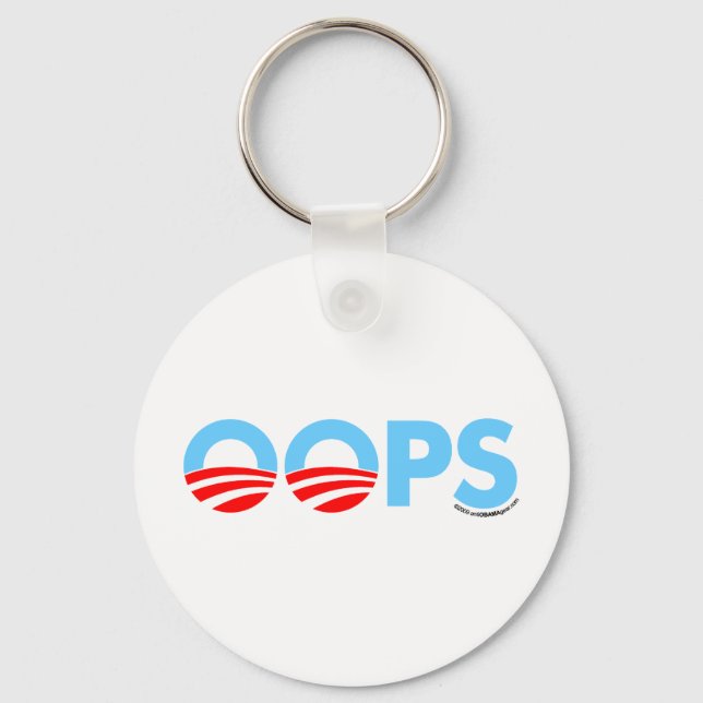 Oops Obama Mistake Key Ring (Front)