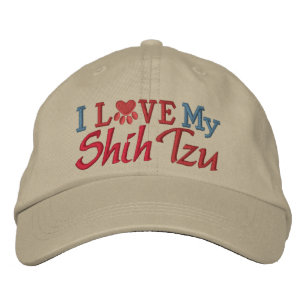 Oops - Revised Colour - I Love My Dog Embroidered Hat