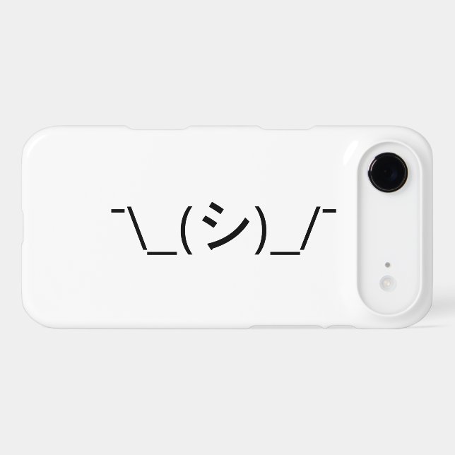 Oops Shrug Emoticon ¯\_(シ)_/¯ Japanese Kaomoji (Back (Horizontal))